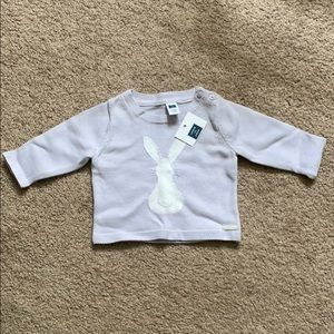 Janie & Jack purple bunny sweater 3-6 mo